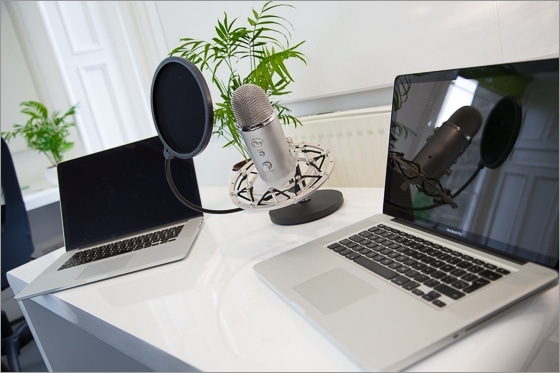 Desk set-up.