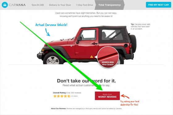 Carvana's reviews
